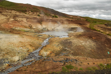 Seltun geothermal area, Krysuvik, Reykjanes peninsula in Iceland