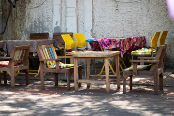 A beautiful view of store in Khao San Road area at Bangkok, Thailand.