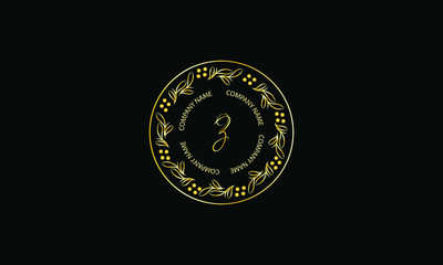 Naklejka premium Elegant round shape monogram with letter Z. Exquisite calligraphic logo design business sign, restaurant, royalty, boutique, cafe, hotel.