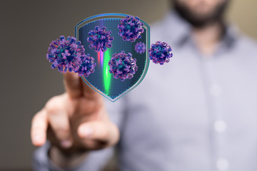 contagious coronavirus pandemic, dangerous virus outbreak 3d.