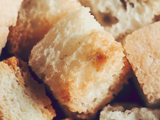 pile of rectangular mini toasts