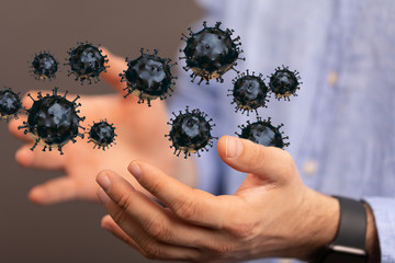 epidemic digital virus  3d protection.