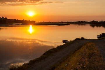 Coucher de soleil en bord de Loire