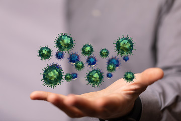 epidemic digital virus  3d protection.