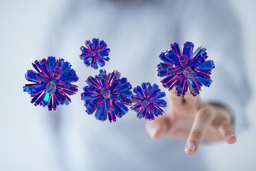 contagious coronavirus pandemic, dangerous virus outbreak 3d.