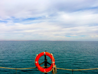life buoy on the boat