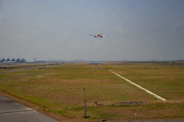 A beautiful view of Suvarnabhumi Airport in Bangkok, Thailand.
