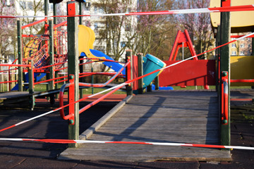 Fototapeta na wymiar closed playground for small children