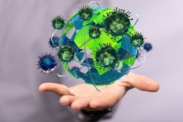 virus. Novel, people  Concept  quarantine.