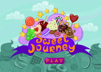 Obraz premium Match-3 game title screen