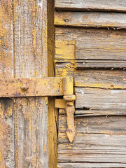 Background texture old wooden door with broken paint