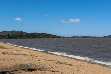 Ipanema beach on the shores of Lake Guaíba in the south of Porto Alegre.