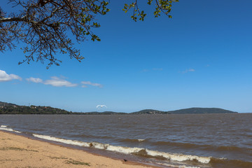 Ipanema beach on the shores of Lake Guaíba in the south of Porto Alegre.