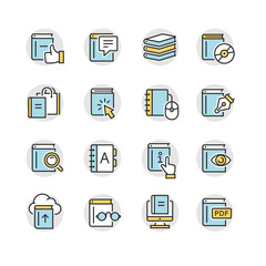 Set of book vector icons
