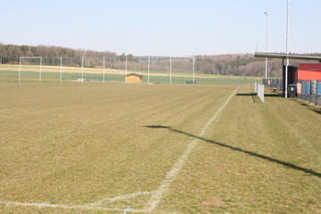 Fussballplatz im Dorf.