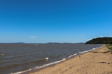 Ipanema beach on the shores of Lake Guaíba in the south of Porto Alegre.