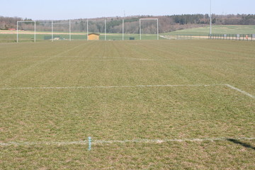 Fussballplatz im Dorf.