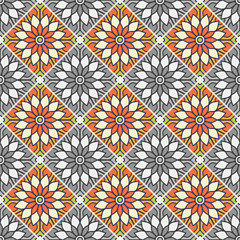 Seamless pattern. Vintage decorative elements