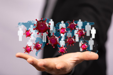 epidemic coronavirus 2019-nCoV, Novel Coronavirus Alert outbreak . Virus Covid 19-NCP. Spread of...