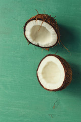 coconut in 2 pieces