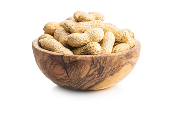 Tasty unpeeled peanuts.