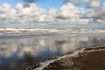Mirror clouds in the water
