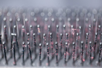 Pontas de escova de cabelo detalhadas