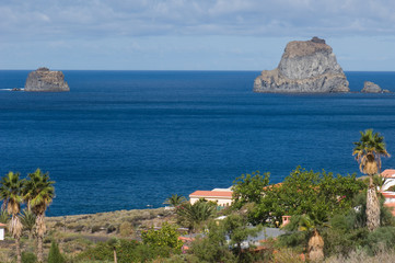 Fototapeta na wymiar Salmor Rocks and northeast coast of El Hierro. Canary Islands. Spain.