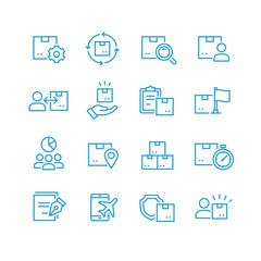  icons set of logistics and transportation
