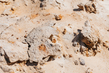 a pile of sand like a dune in the desert