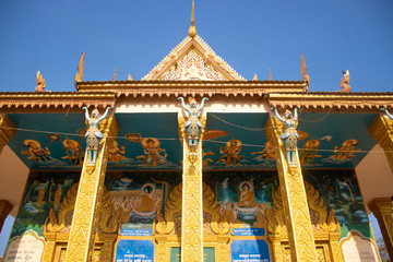 A beautiful view of buddhist temple in Siem Reap, Cambodia.