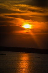 Beautiful sunset above the sea