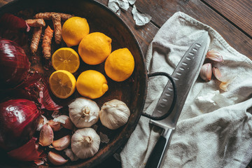 Paella with fresh vegetables