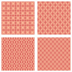 Geometric pattern collection for fabric, textile, print, surface design. Set of geometric patterns. Elegant geometric backgrounds collection