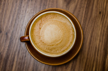 americano love on wooden table