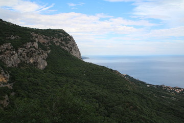 Fototapeta na wymiar calm sea can be seen from the peninsula