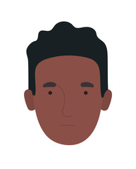 Isolated avatar man head vector design