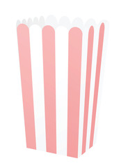 Striped popcorn bag. vector illustration