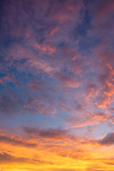 Golden Clouds during sunset photo stock