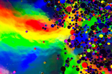 Holographic, goniochromism macro rainbow texture. Ligh leaks, disco illumination effect. Abstract...