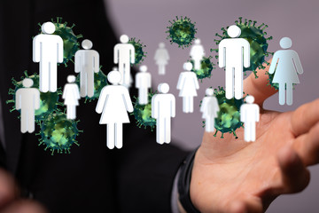 Virus abstract background. protection Genetics Bacteriological Microorganism..