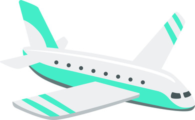 Illustration of airplane, with white background vector