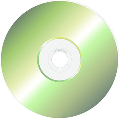  Illustration of CD, with white background vector
