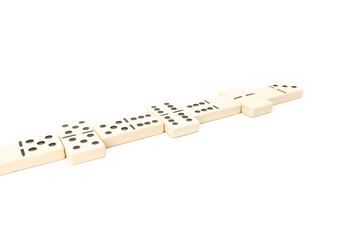 game dominoes rectangular bottom plastic range of the white background
