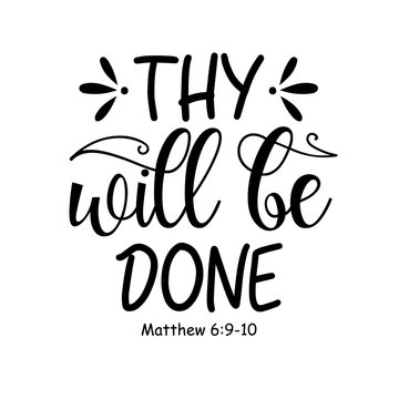 Thy Will Be Done SVG Matthew 6:9 10 Religious