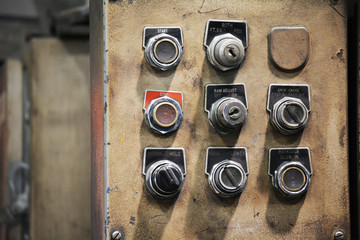 close up of control panel