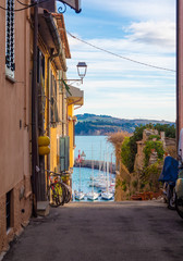 Talamone (Tuscany, Italy) - A little village with port and castle on the sea, in the municipal of...