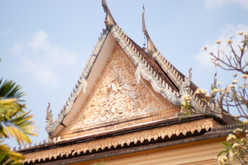 Naklejka premium A beautiful view of buddhis temple at Siem Reap, Cambodia.