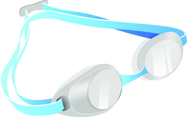 Illustration of swimming goggles, with white background vector
