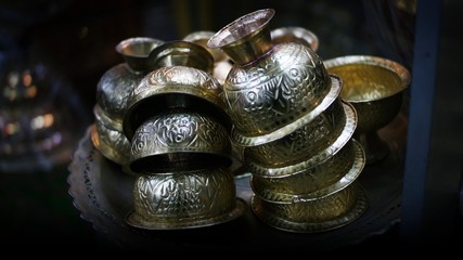 antique bronze cups